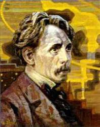 M.K.Ciurlionis' portrait painted by Adomas Varnas