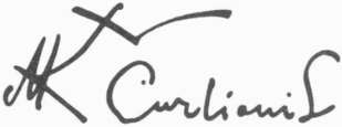Mikalojus Konstantinas Ciurlionis' signature